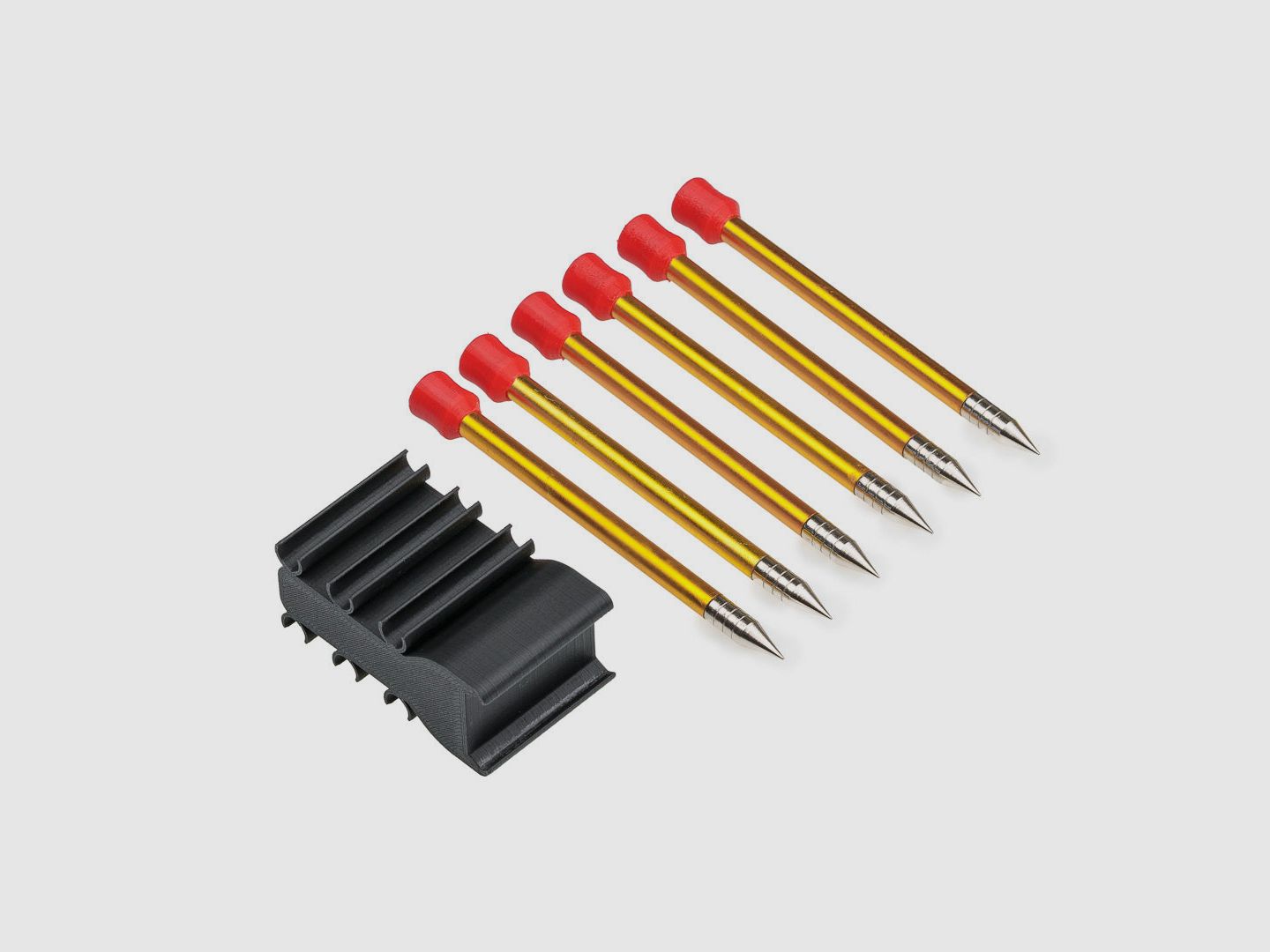 BUNDLE | ARROW HOLDER | Soporte para flechas + 6 flechas | ROJO o Negro | Walther PPQ M2 | T4E TPM1 | PDP Compact 4
