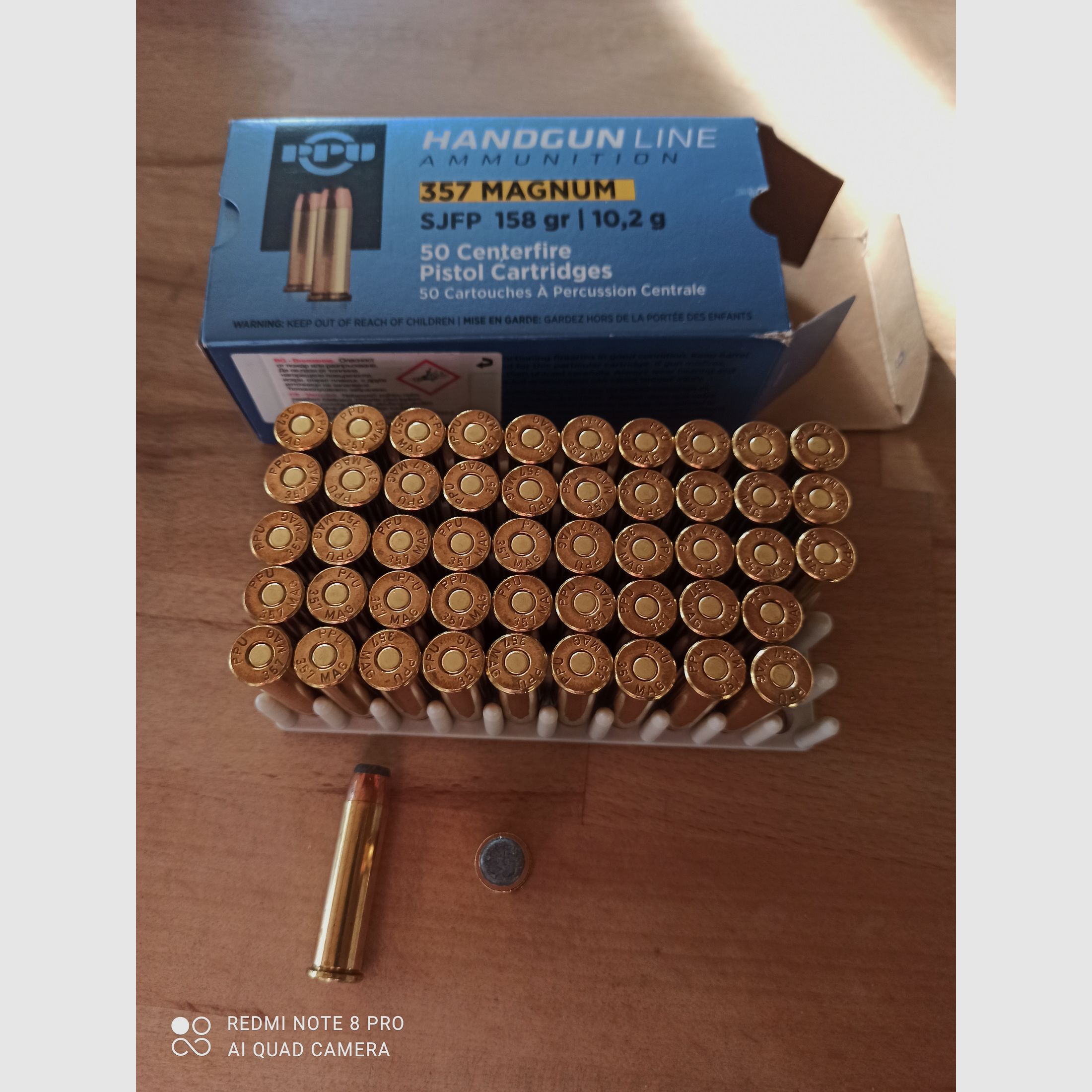 .357 Magnum munitions 950 coups ogive plate plate