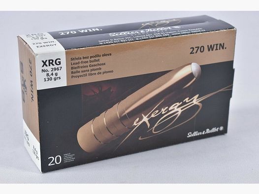 Sellier & Bellot 130grs XRG 20STK .270Win