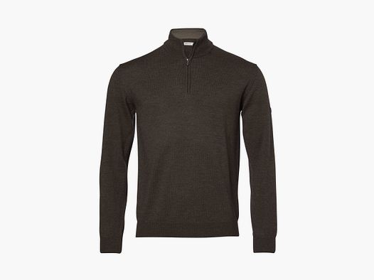 Chevalier Aston Half Zip Merino Pullover Herren Leather Brown XXL