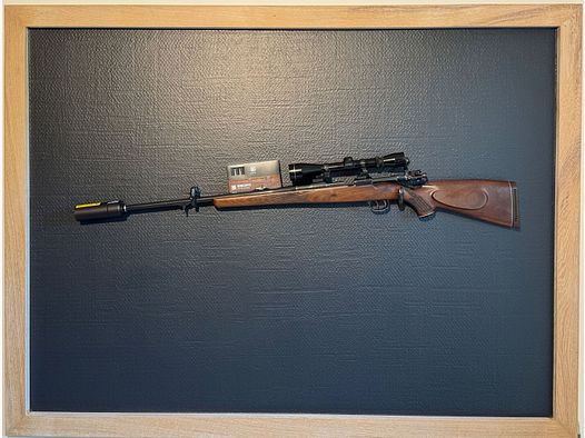 Kettner Repetierbüchse Kal. 5,6x57 mit Leupold 3–9x42 Zielfernrohr – inkl. Schalldämpfer und 1 Packung Patronen