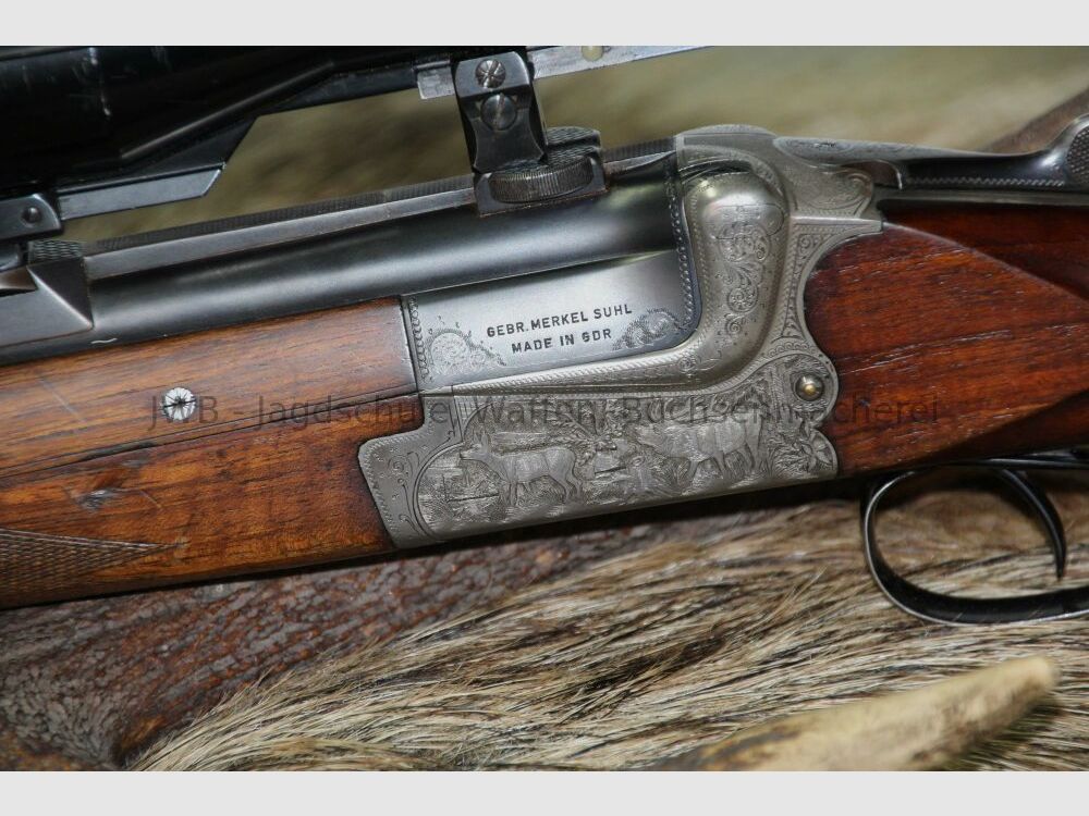 Merkel bolt-action rifle Q1 with Zeiss Diatal 7x65R; 12/70