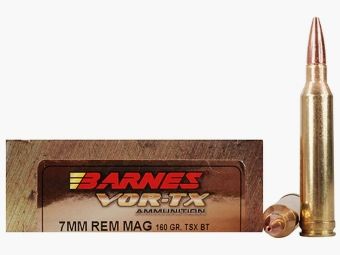 Barnes VOR-TX 7mm Rem. Mag. 160GR TSX Boat Tail 20 cartridges