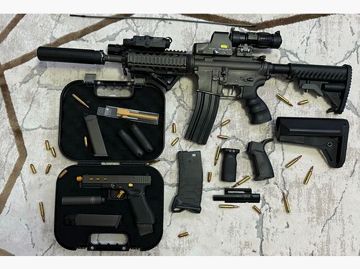  Cerakote AR15/M4 + Glock 17 (Cerakote, Handgefertigt, Sammlerstücke)