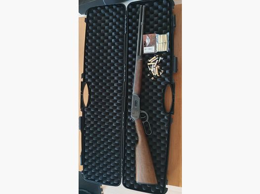 Legends Cowboy Rifle 4,5 mm BB + 4,5 mm Diabolo Co2-Gewehr antik finish , inkl. Koffer und Zahlenschloss, sowie 34 Ladehülsen!