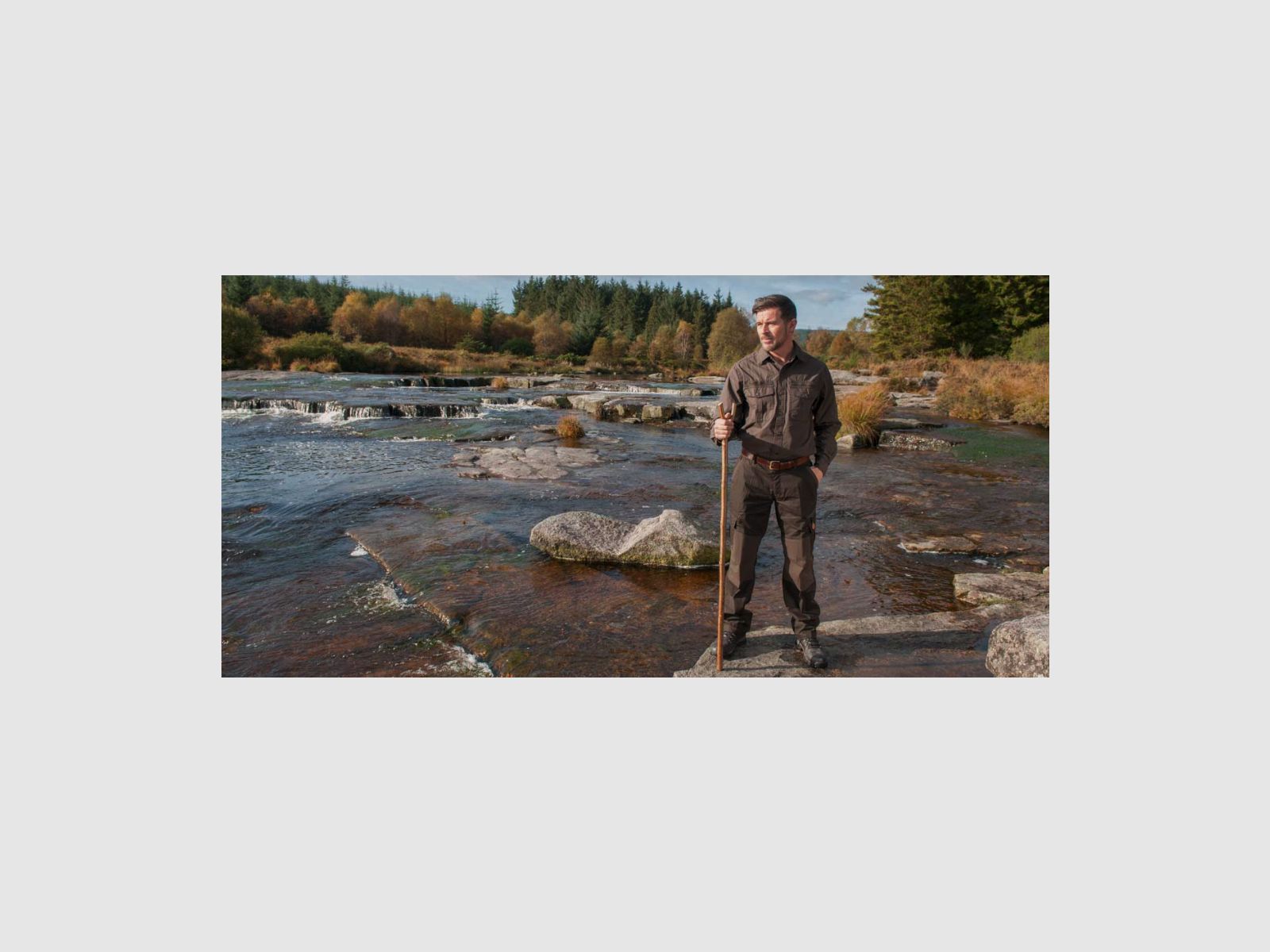 SHOOTERKING Forest Shirt Strech Hemd Braun