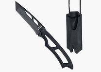 Neck knife with tanto blade