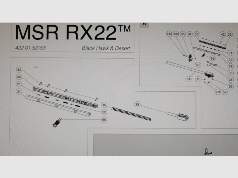 2.1 013404 ANSCHÜTZ, Spannhebel für Modell MSR RX22 Black Hawk and Desert