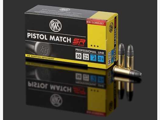RWS Pistol Match SR .22lr KK cartridges