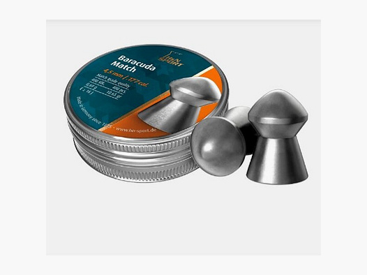 H&N Luftgewehrmunition Baracuda Match  400 Diabolo Kal. 4,5 mm Kopfmaß 4,50 mm  - Versandkostenfrei