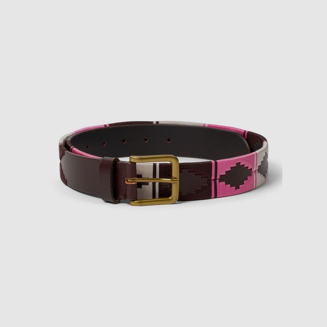 Waidmanns Unisex Pologürtel Marley Pink Weiß – Länge: 80 cm