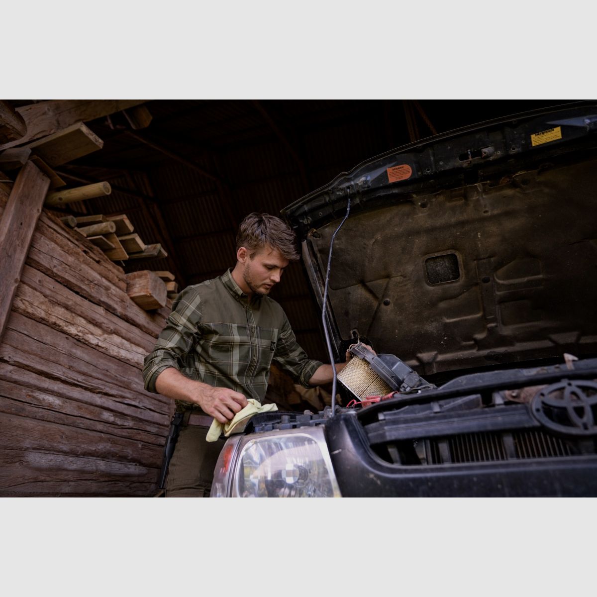 Camisa HÄRKILA Anker L/S Verde Sauce