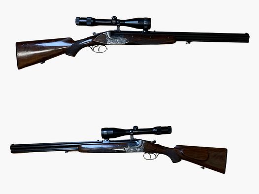 Bockbüchsflinte Merkel-Suhl Kal. 8x57 IRS und 12/70