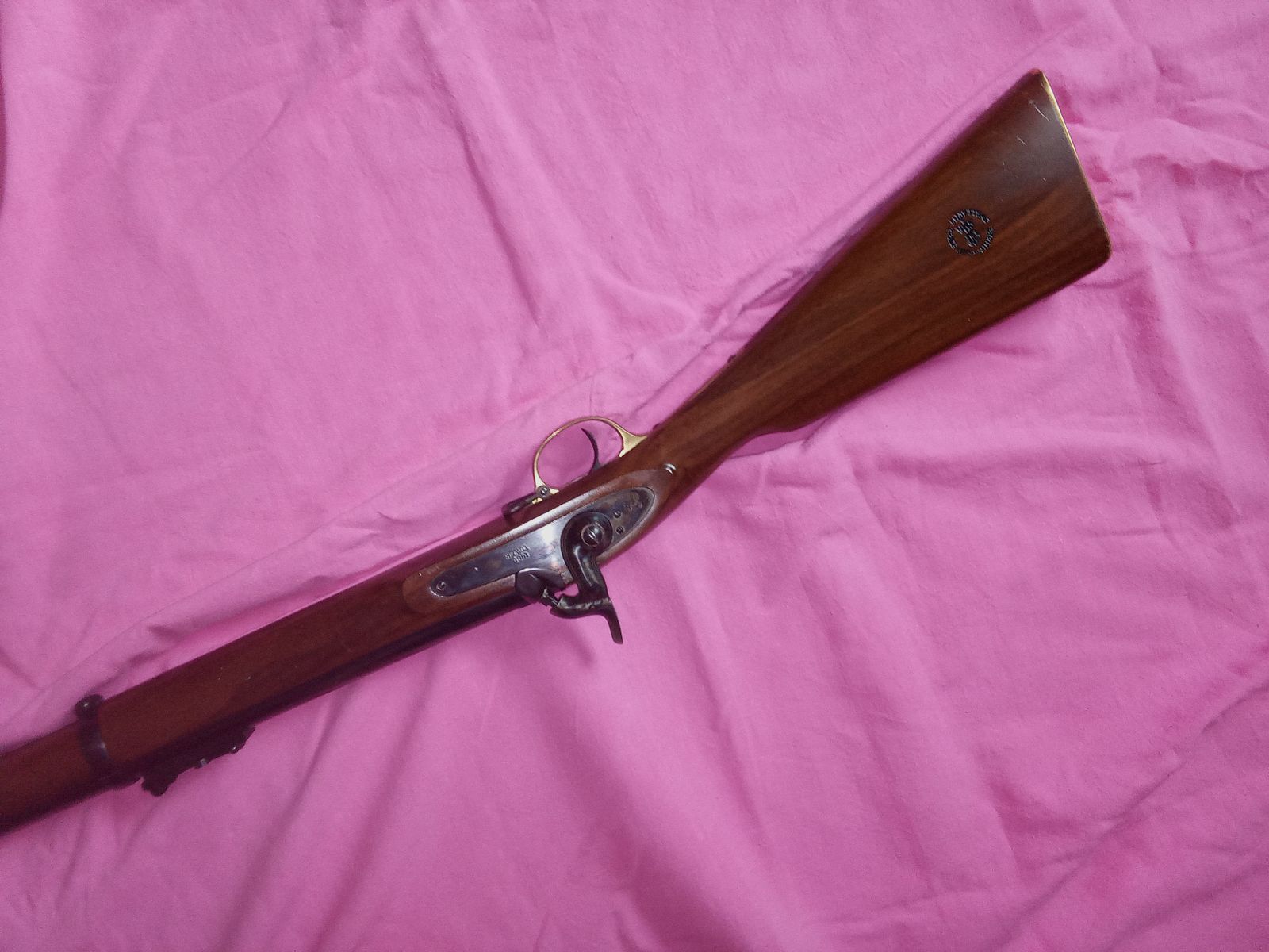 Gewehr PEDERSOLI Enfield 2 Bänder Pat 1858 mit Schlagbolzen Kal 577