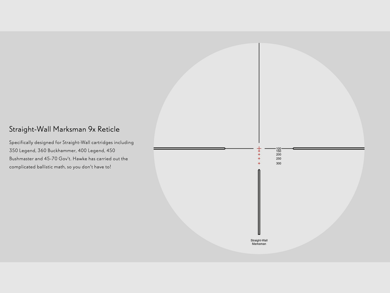 Hawke 14217 Vantage IR 3-9x40 Straight-Wall Marksman (9x)