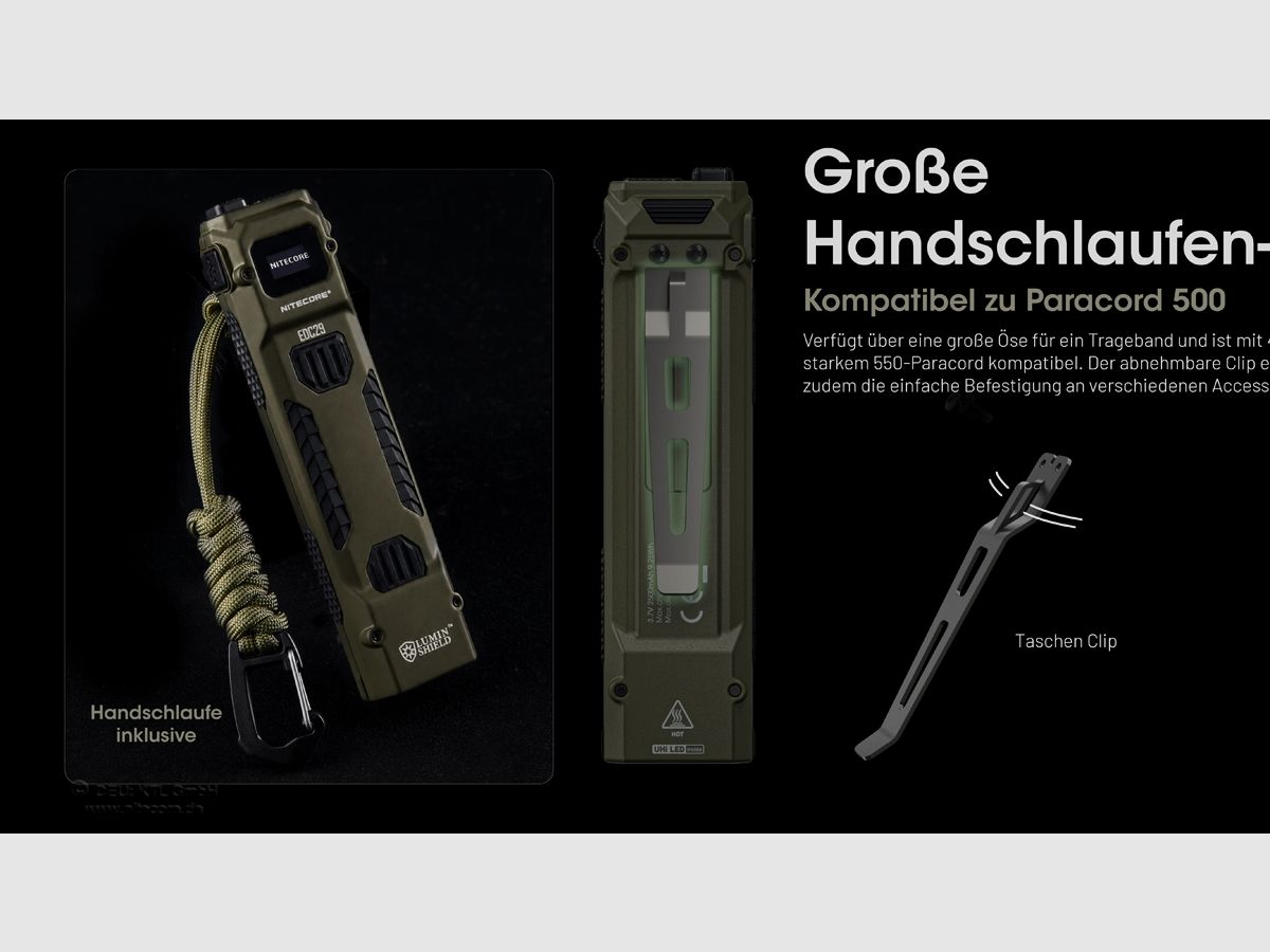 Nitecore EDC29 LUMINBLADE - 6500 Lumen, oliv - SONDEREDITION, Bild 10 von 11