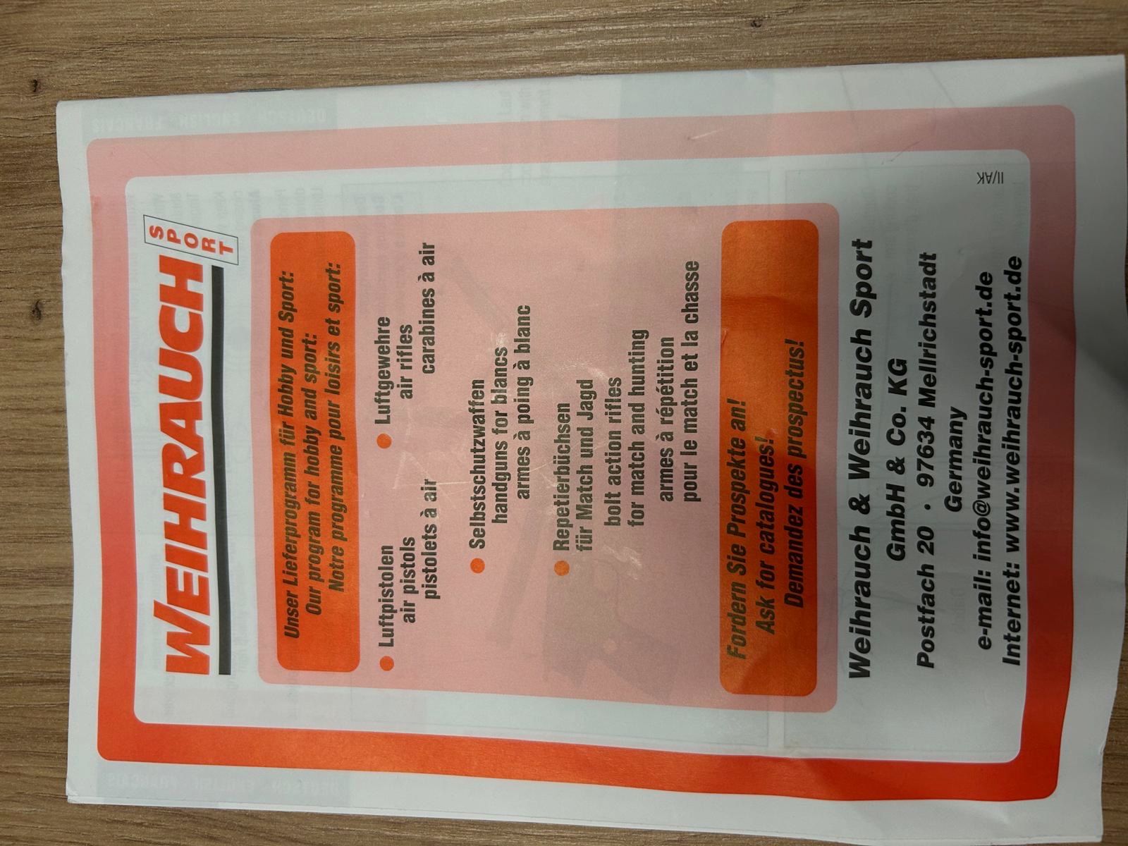 Incense HW 45 Black Star, 4.5 mm, F-mark, very good condition