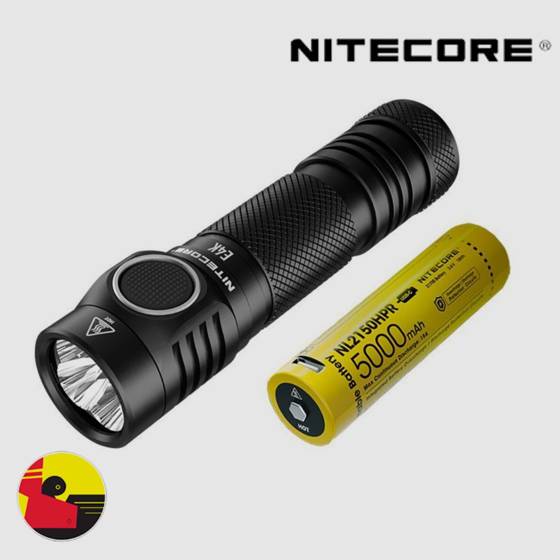 Nitecore E4K Strong Light Highlight 4400 Lumen 21700 Batteria Torcia Portatile, immagine 4 di 7