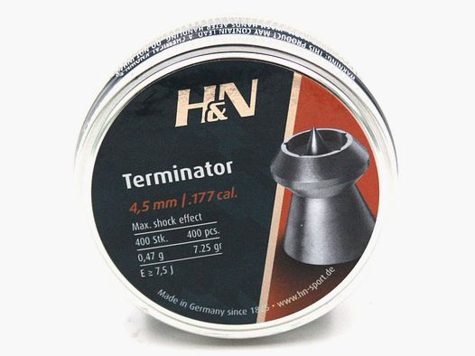 H+N, billes de carabine à air 4,5 mm Terminator, 225 pcs.