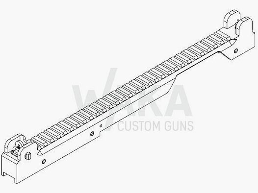 B&T mounting rail NAR for HK G36/G36K/HK243, with emergency sight, short