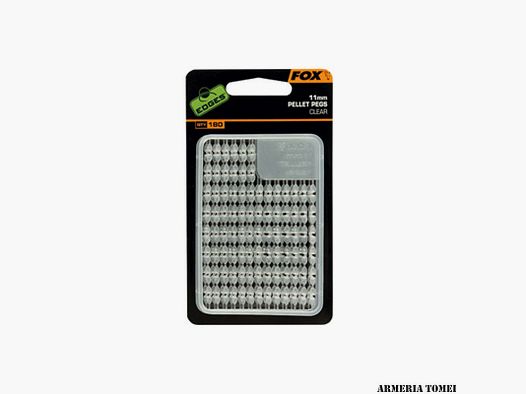 FOX – EDGES™ PELLET PEGS 11mm CLEAR (180pcs)