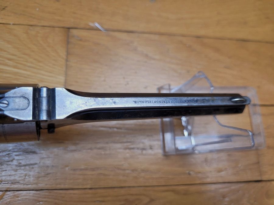 Mythos Revolver Smith & Wesson N°2 – Old Model Army 1860 von 1869 – 32SWL Randpatrone in 5 Zoll – Tip-Up Öffnung – Mechanik und Lauf perfekt – Originalbrünierung zu 60% – Einzelnummer – Ikone der Geschichte der US-Waffen – TBE, Bild 12 von 23