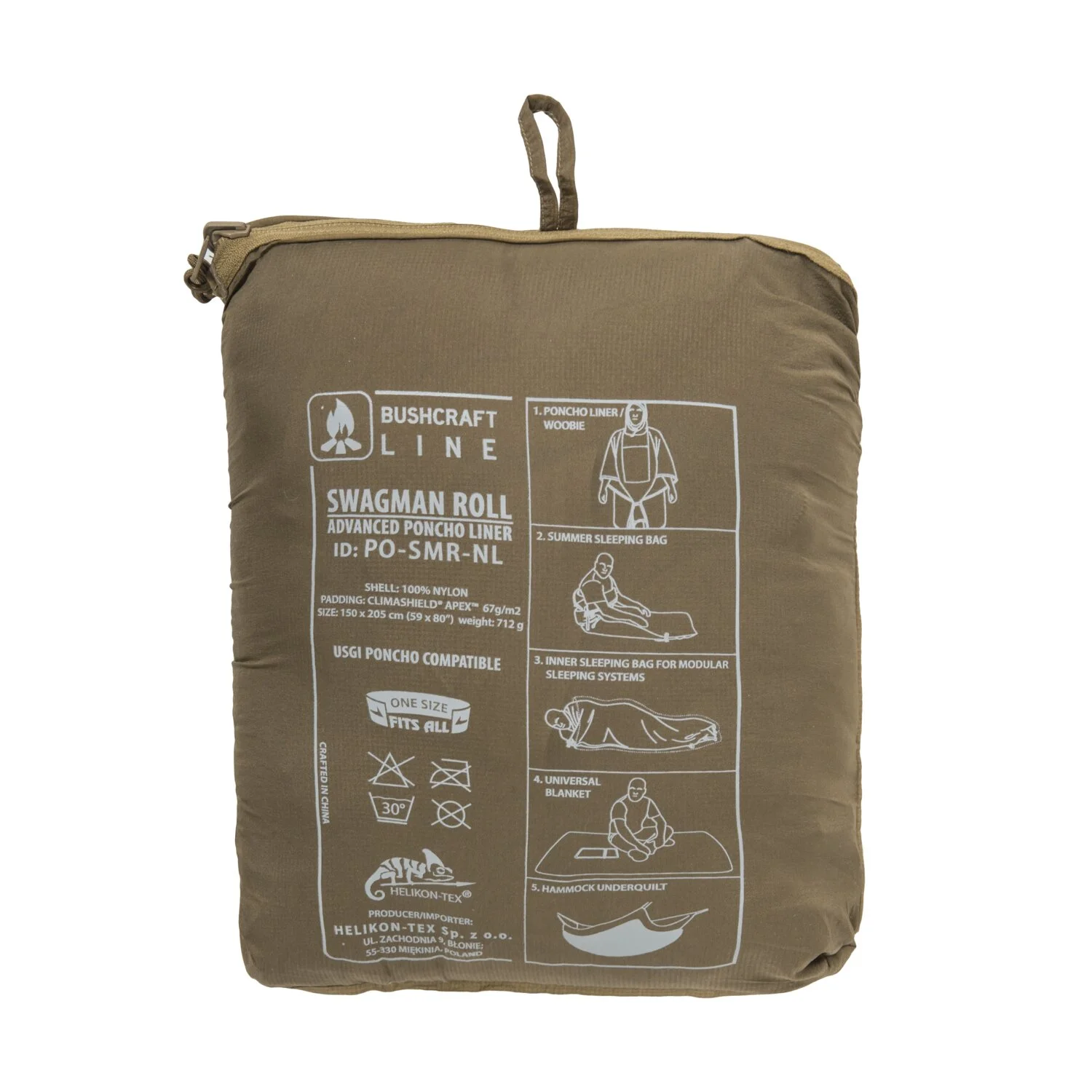 HELIKON SWAGMAN ROLL insulated poncho cloak – Orange – (one size), image 18 of 18