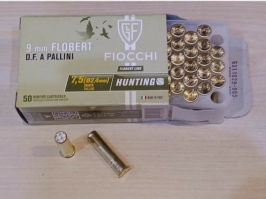 9MM FLOBERT DOPPELTES GESCHOSS FIOCCHI PB 7.5