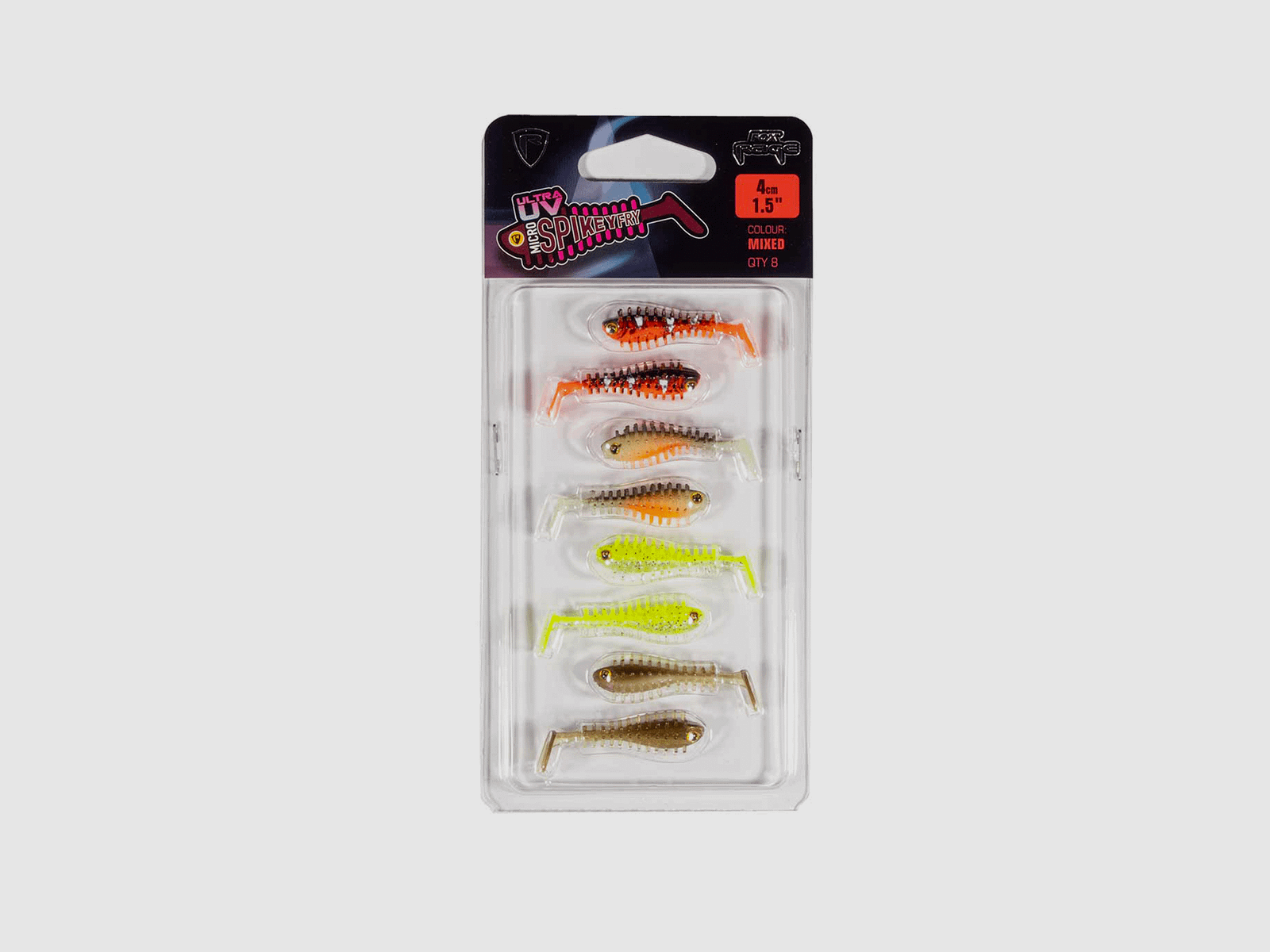 FOX RAGE – ULTRA UV MICRO SPIKEYFRY 4cm 1.5″ MIXED (8PZ), image 1 of 5