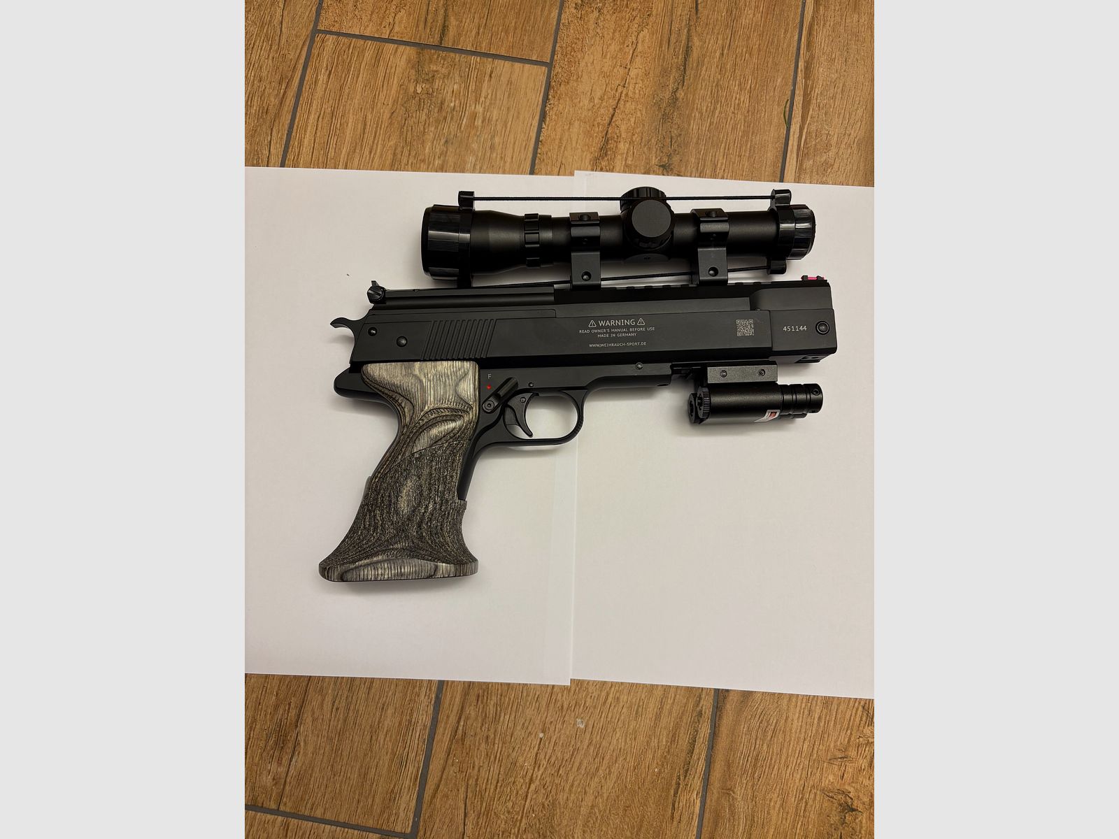 Incense Sport Air Pistol HW 45 Black Star used only once