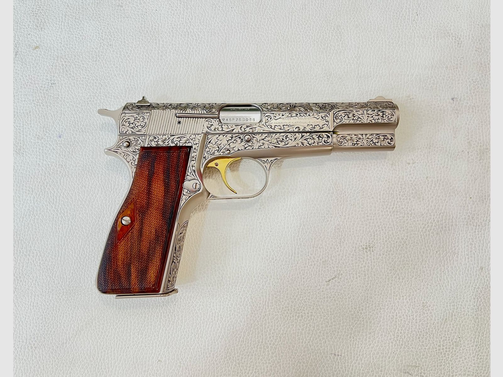 FN BROWNING HIGH POWER RENAISSANCE SILVER JMB CUSTOM - 7,65 PARA, Bild 6 von 9