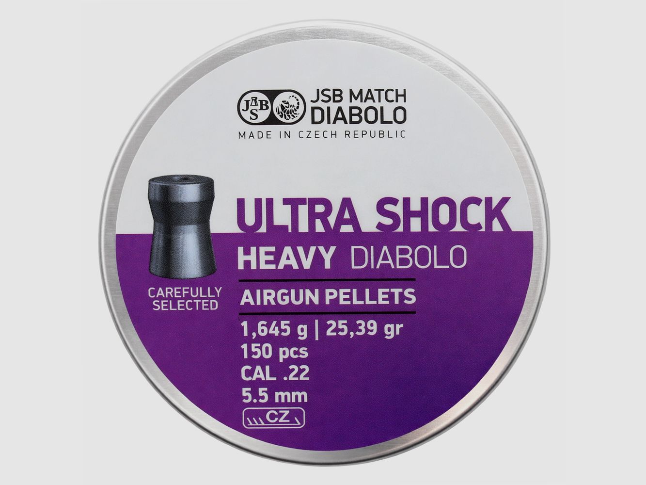 JSB Ultra Shock Heavy Diabolos Kal. 5,52 mm, Packung mit 150 Stück