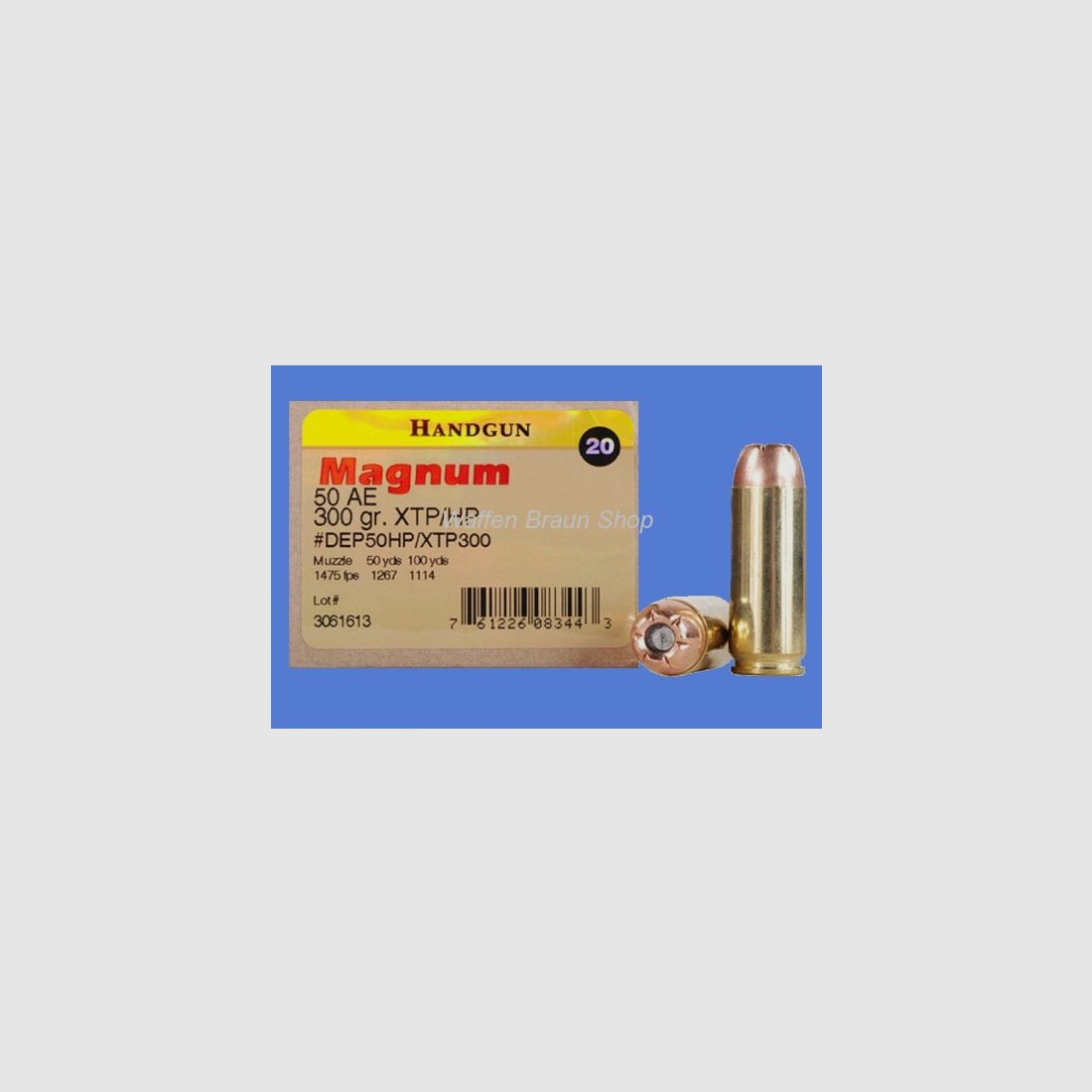 HORNADY .50AE 300GR XTP/HP #9245 20 Stück