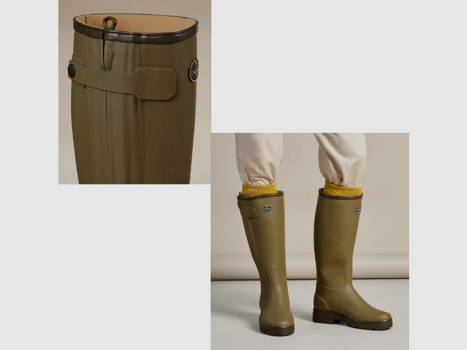 LE CHAMEAU BOTTES DE CHASSE CUIR (1178) VERT TAILLE 44, image 2 sur 2