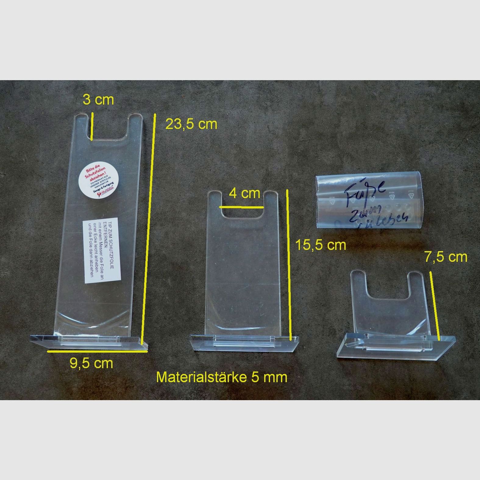 Acryl-Ständer für Waffen, Blankwaffen usw.