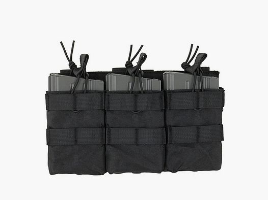 Triple Open Top 7.62 Mag Pouch - Black [8FIELDS]