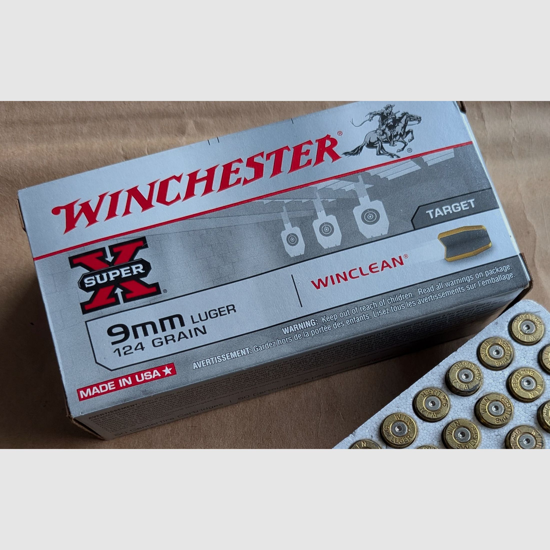 Bossoli 9mm Luger Winchester Super X - WINCLEAN  °°°°°°°°°°°°°°°°°°°°°°°°°°°°°°, immagine 3 di 3