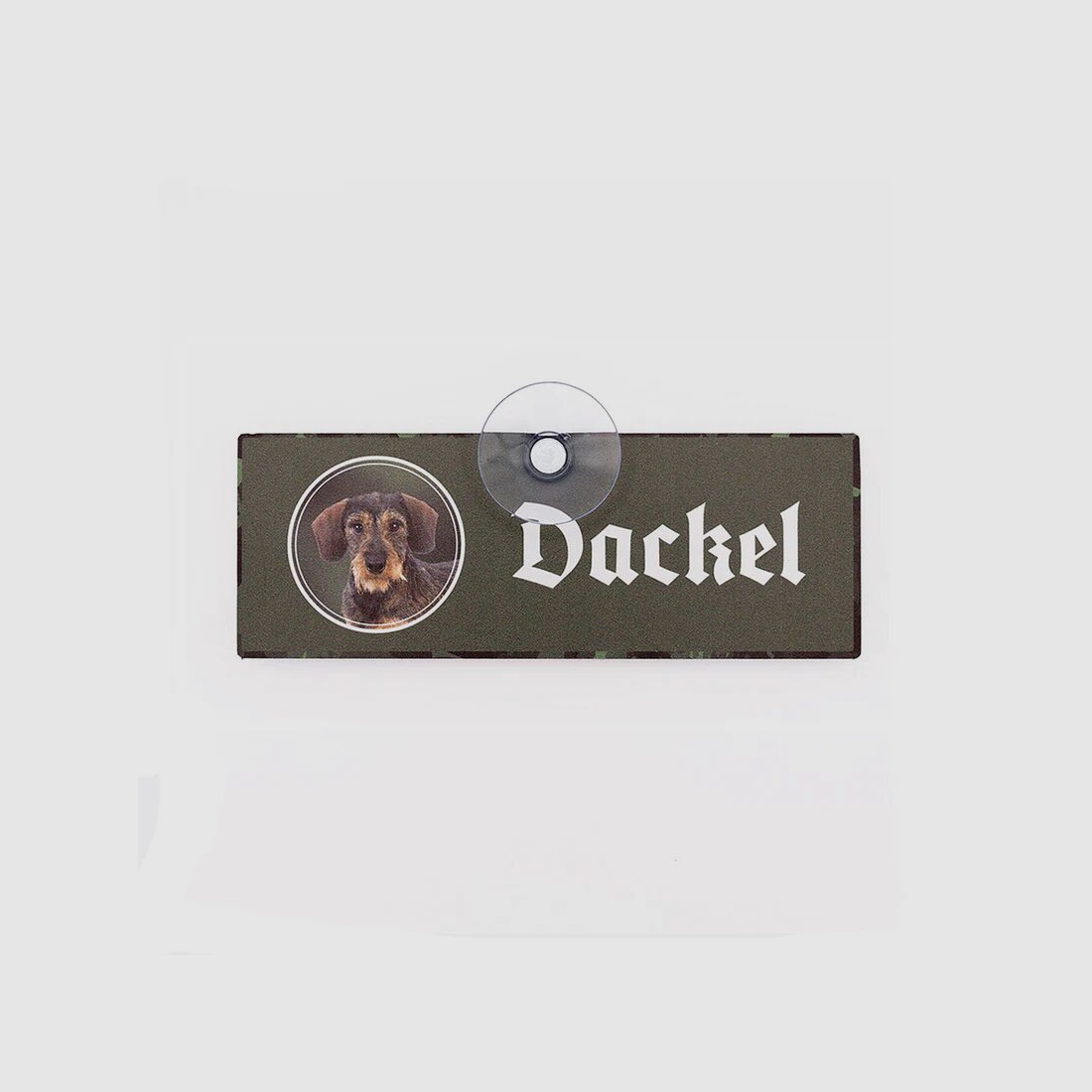 Wilde Hilde Autoschild mit Saugnapf - Hundeführer mit verschiedenen Motiven
