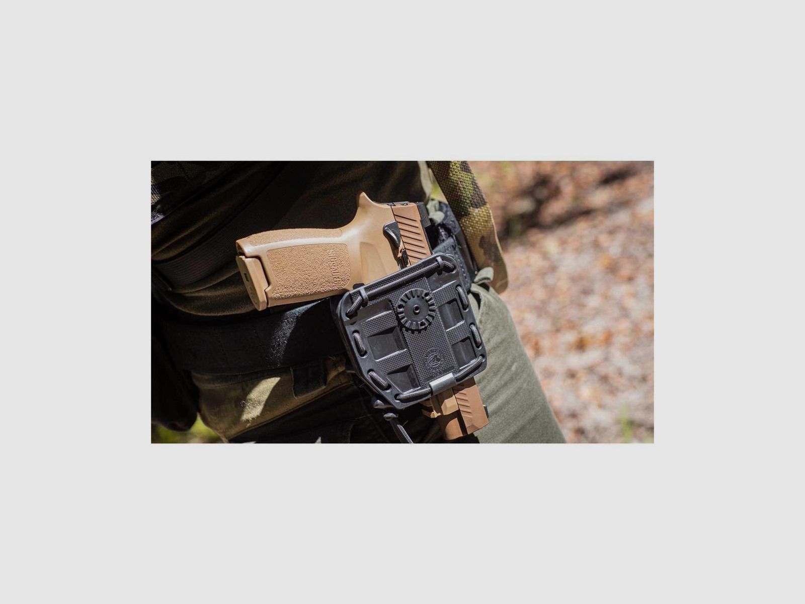 T.A.C.S. Universal Bungy Modular Holster L/AUTO Coyote Tan