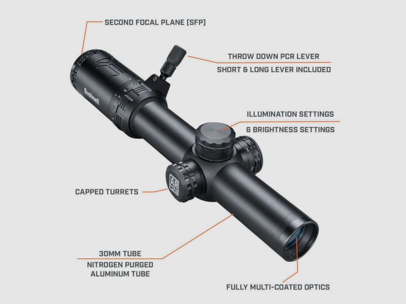 Bushnell AR Optics 1-6x24 LPVO Zielfernrohr Beleuchtet