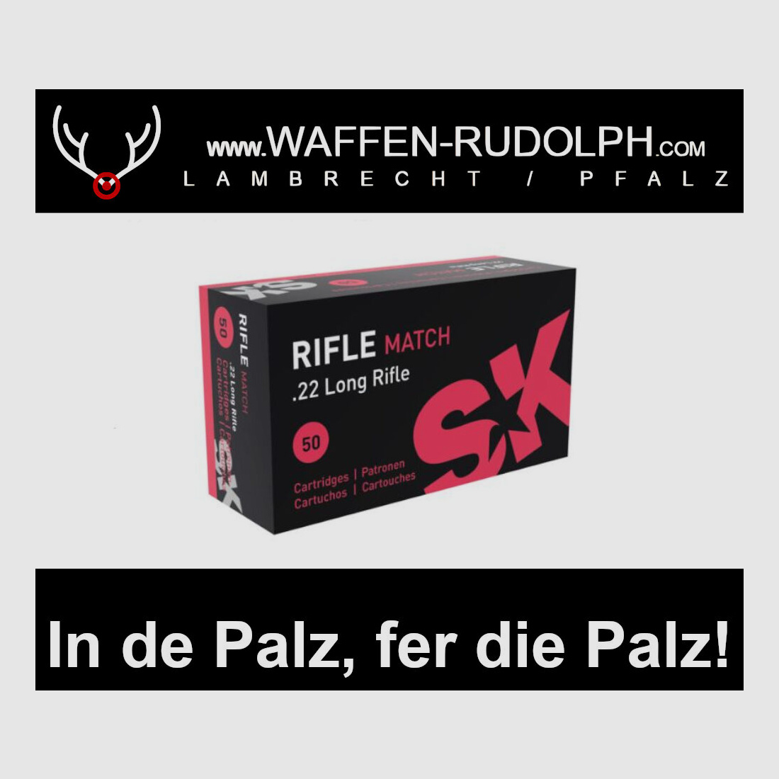 SK Rifle Match .22 lr. VPE: 50 disparos *Requiere licencia