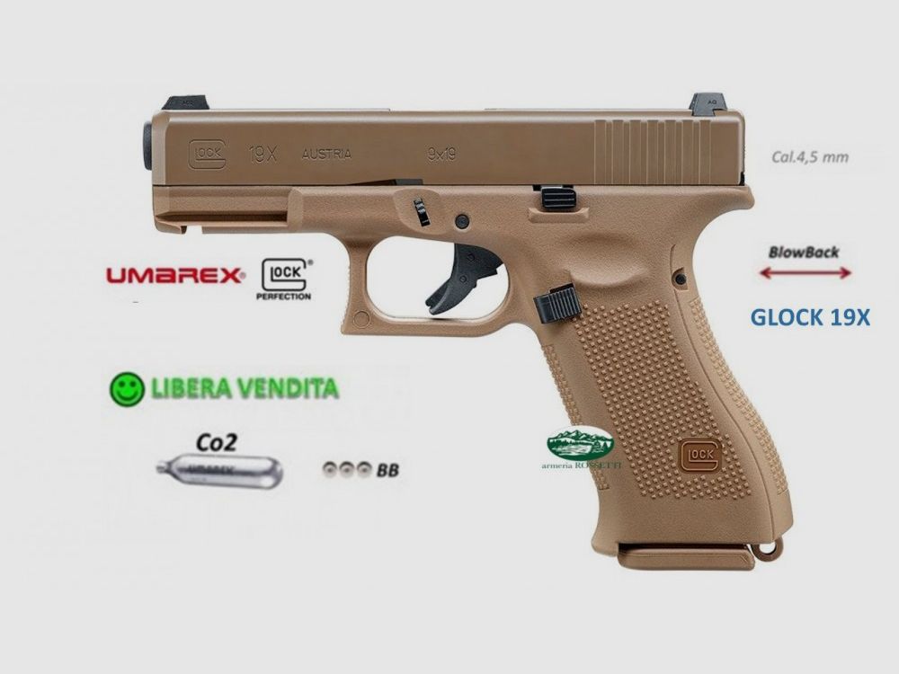 UMAREX GLOCK 19X CO2 cal.4,5 BB BlowBack