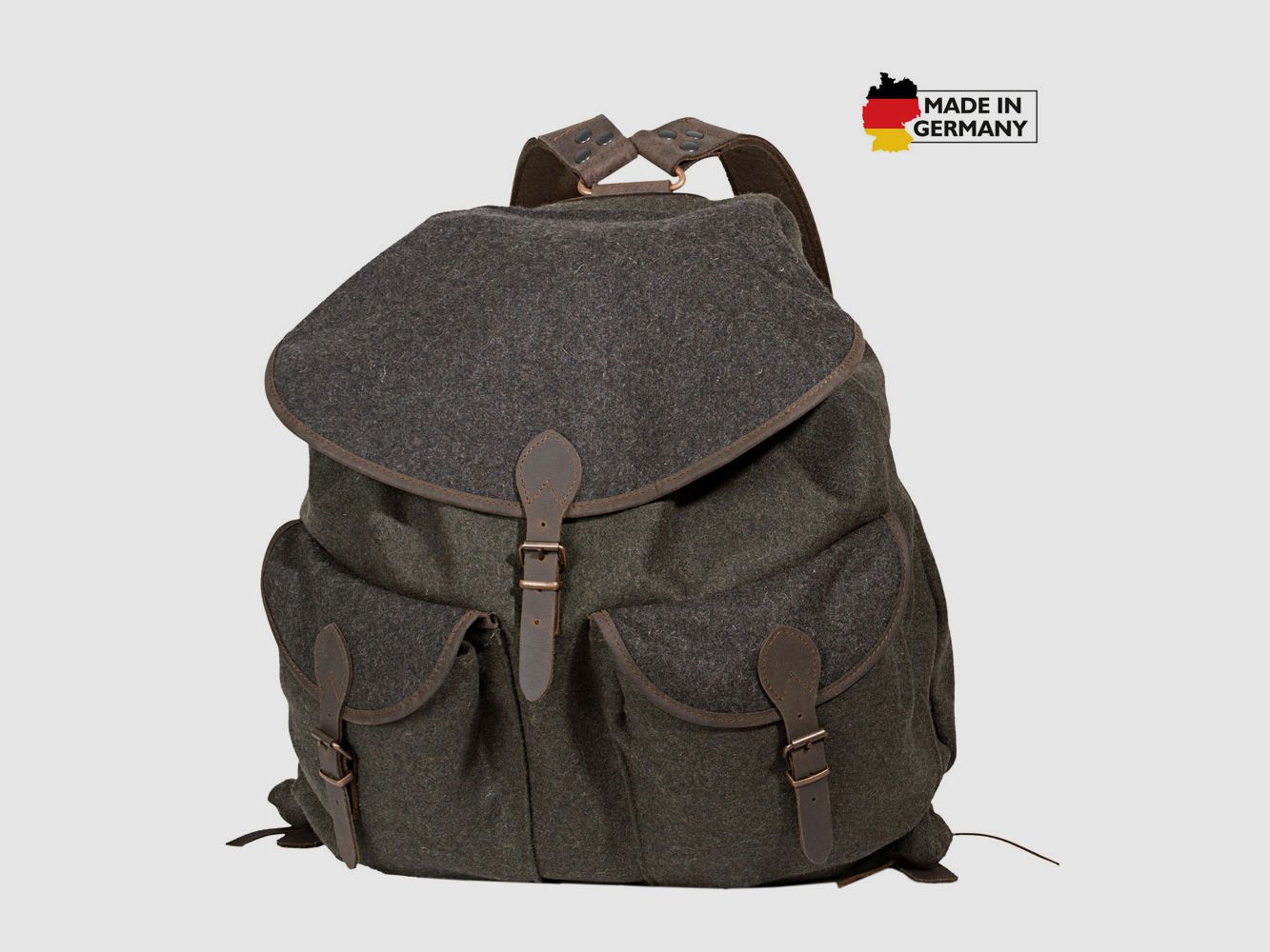 AKAH Loden-Rucksack lautlos grün/grau