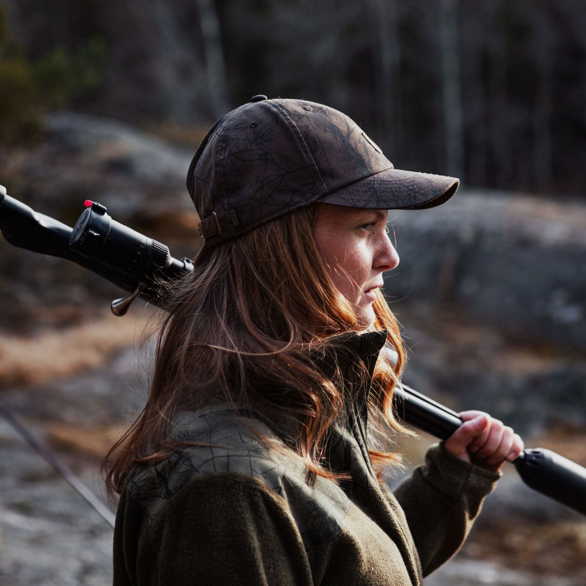 FJÄLLRÄVEN Lappland Camo Cap Dark Olive Camo