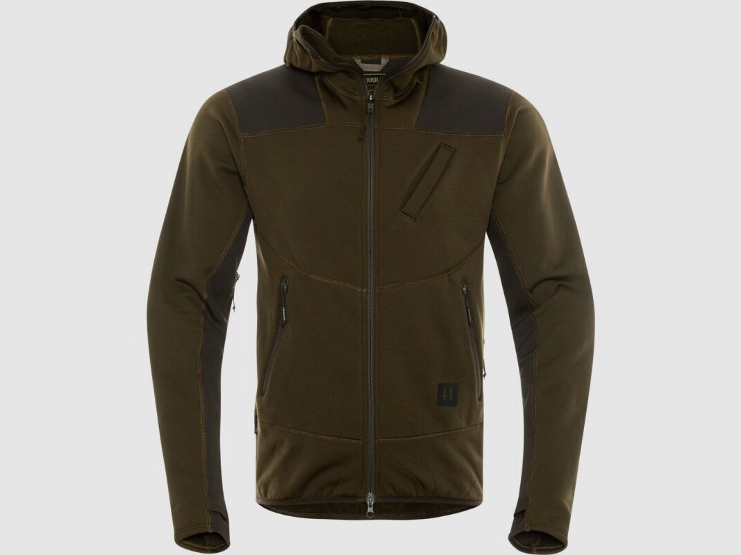 Härkila Deer Stalker Fleece Hoodie Willow green / Shadow Brown