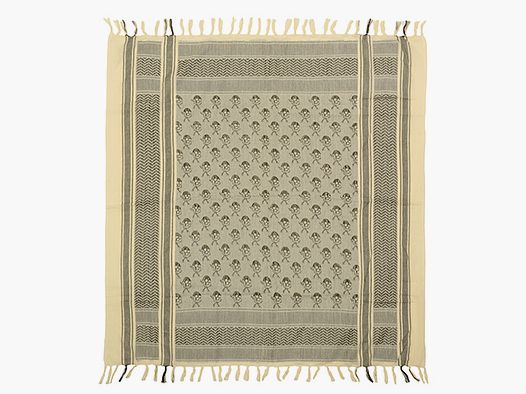 Pirate Pattern Shemagh Scarf - Khaki