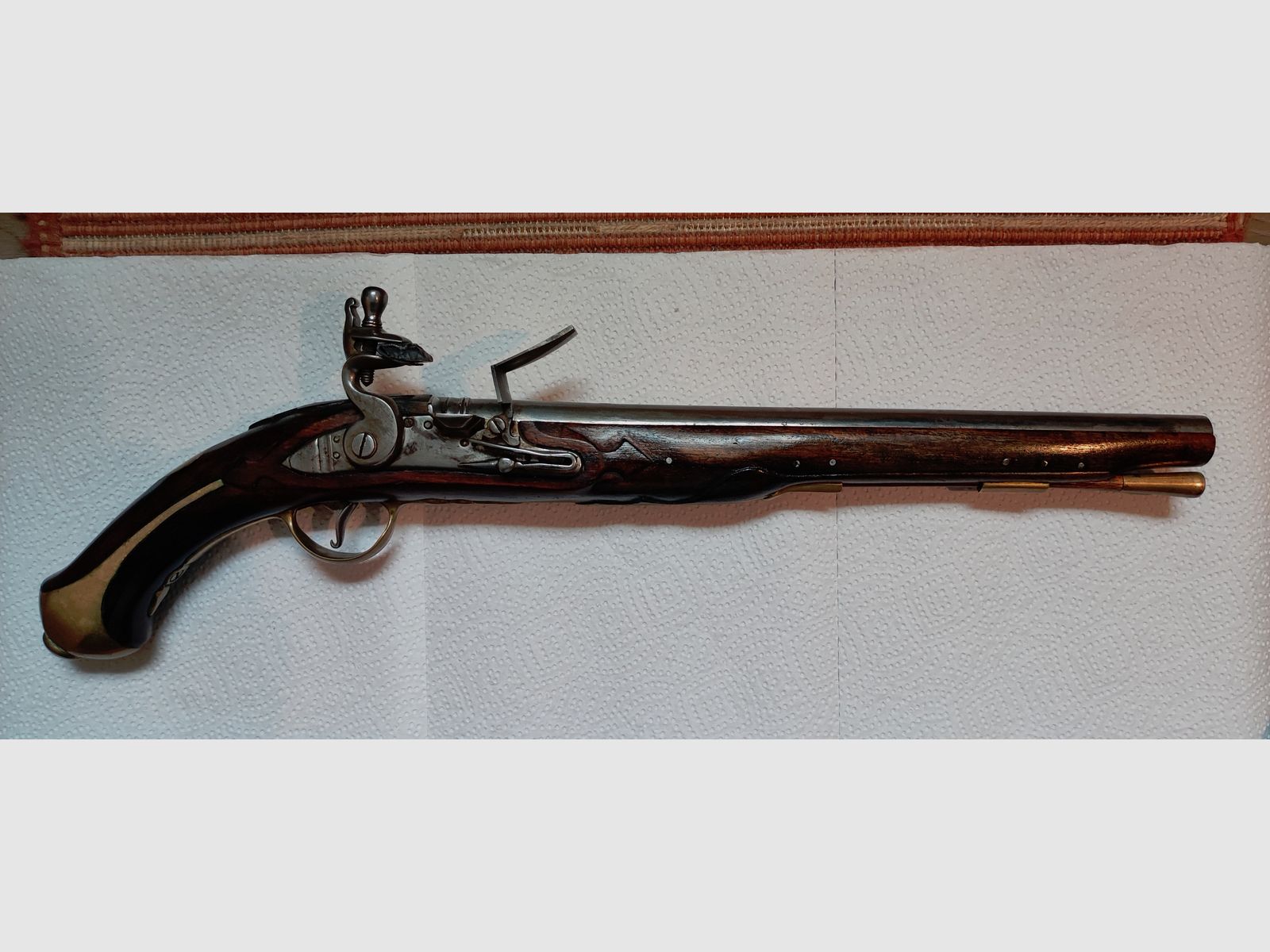Indien, Preußische Reiter-Pistole 1731 mit Ladestock (Beschossen in DL) , Replik