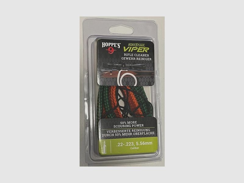 Hoppe’s BoreSnake Viper – Cleaning Cord M16 / Cal. .22-.223 Rifle #24011V | Blister Pack