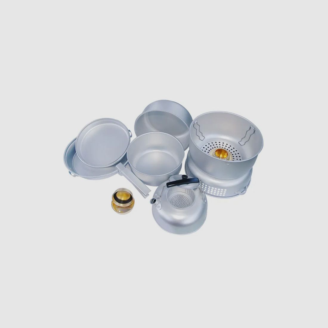 Deluxe cooking set with spirit stove