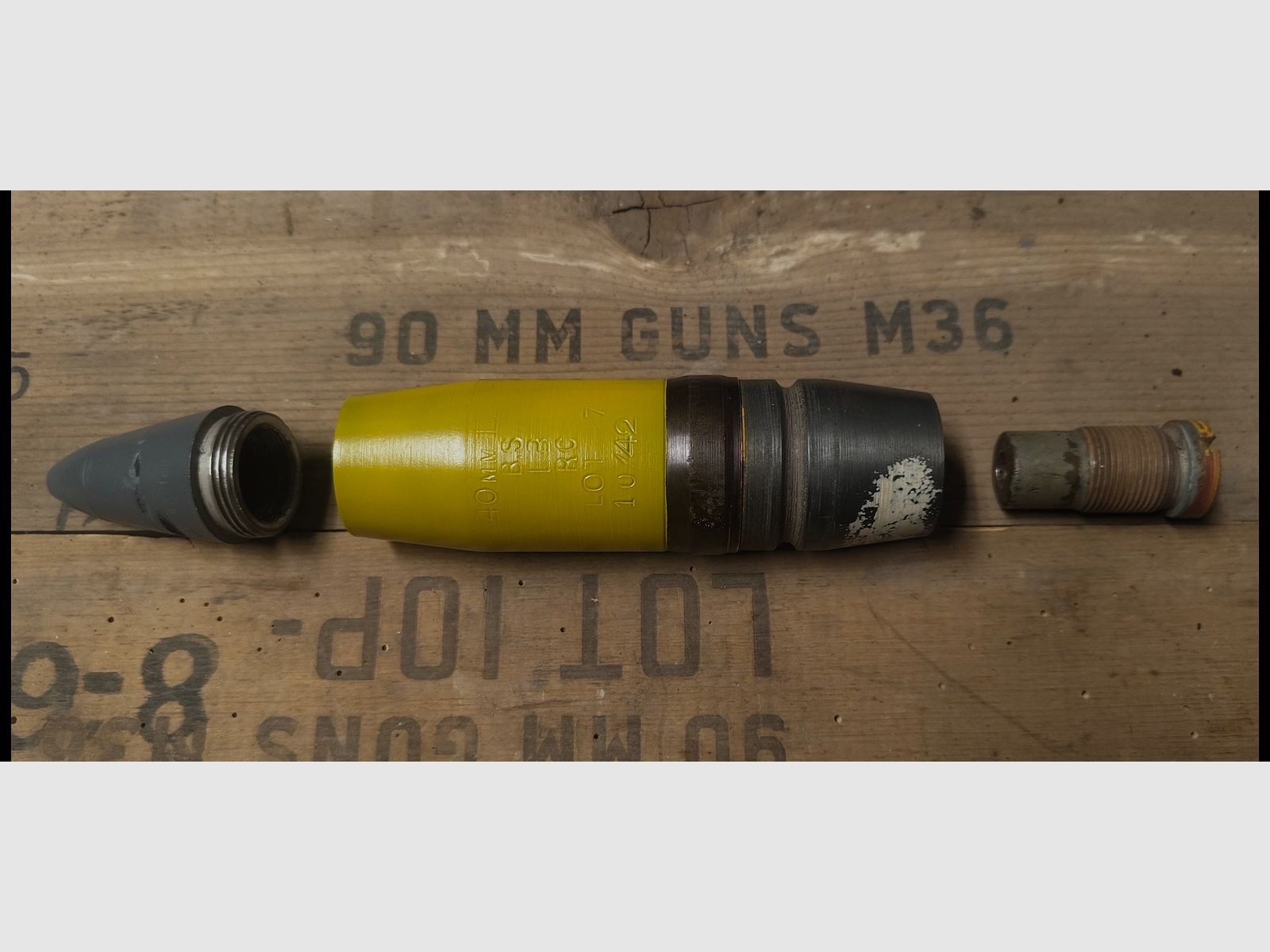 Cartouche britannique de 40 mm 2e GM, Deko/Inert